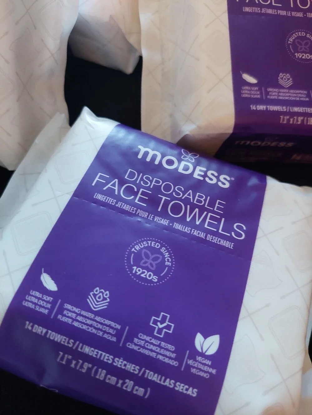 5 Pack Modess Dispsable FACE Towels Wet/Dry 4 TRAVEL Size Total 96